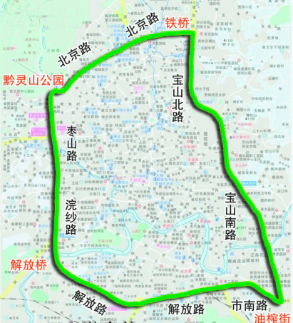 貴陽(yáng)1環(huán)地圖